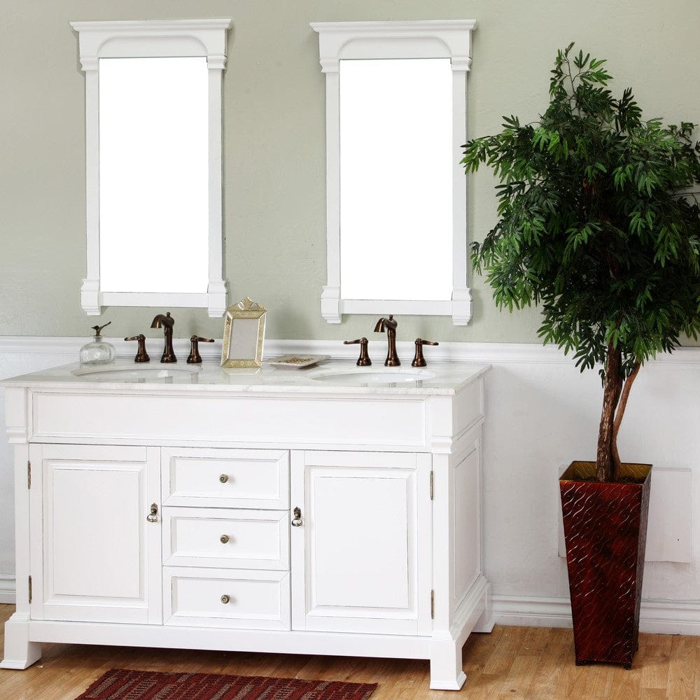 Bellaterra 60 in Double Sink Vanity Wood