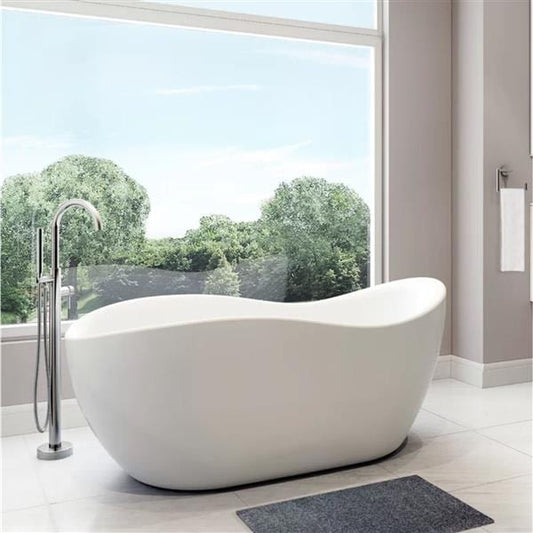 A&E Bath & Shower Axel-NF Freestanding Bathtub – 68-in – White