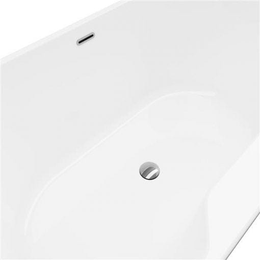 A&E Bath & Shower Retro Freestanding Clawfoot Bathtub – 59-in – Glossy White