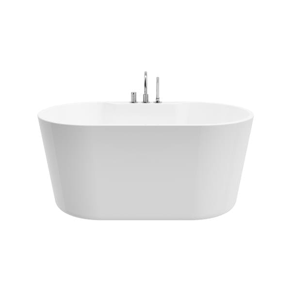 A&E Bath & Shower Retro Freestanding Clawfoot Bathtub – 59-in – Glossy White