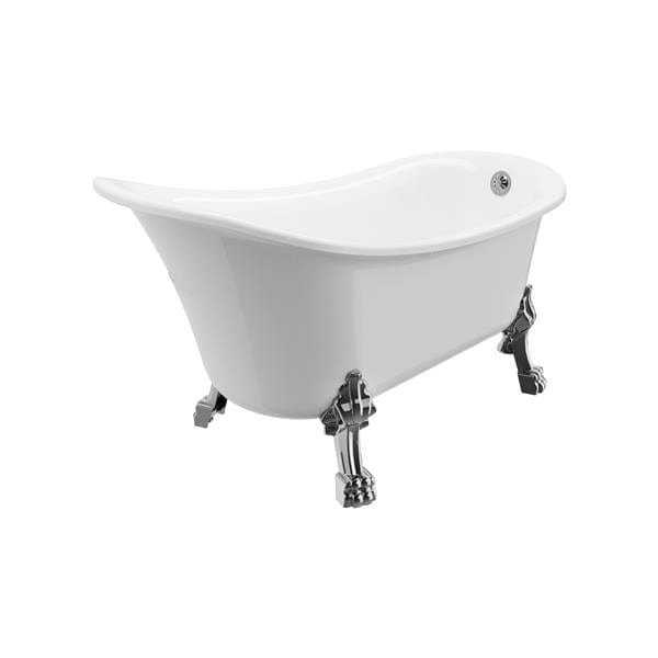 A&E Bath & Shower Dora Clawfoot tub with faucet – 59-in – White