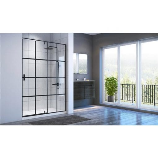 A&E Bath & Shower Taylor Bath Screen Shower Enclosure 60-in – Black Matte