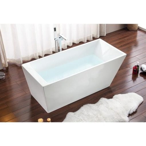 A&E Bath & Shower Boston Freestanding Bathtub – 59-in – White