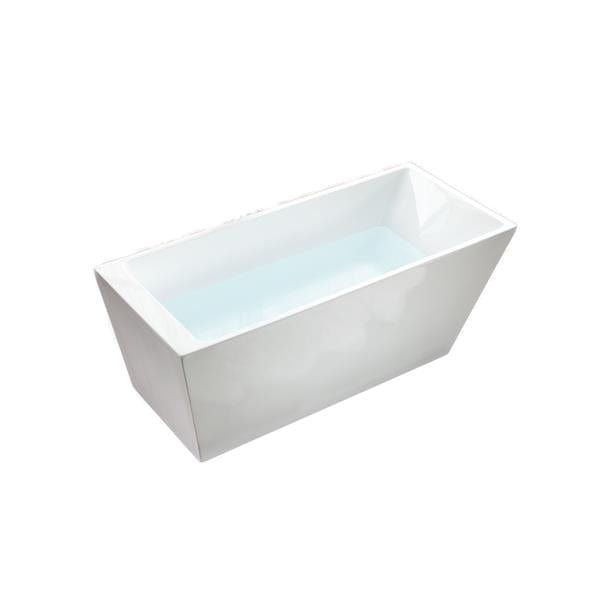 A&E Bath & Shower Boston Freestanding Bathtub – 59-in – White