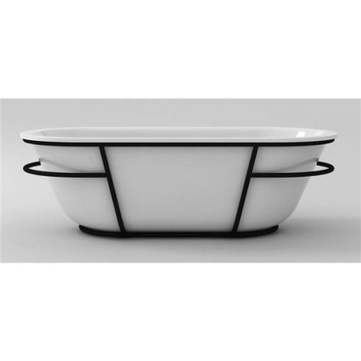 A&E Bath & Shower Eden Oval Acrylic Center Drain Bathtub – 31.5-in x 70.87-in – White High-Gloss Acrylic