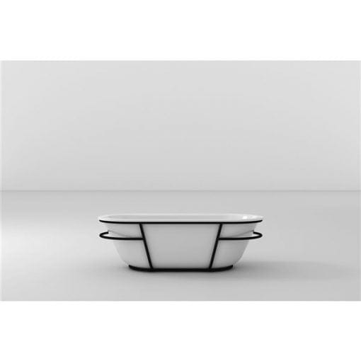 A&E Bath & Shower Eden Oval Acrylic Center Drain Bathtub – 31.5-in x 70.87-in – White High-Gloss Acrylic