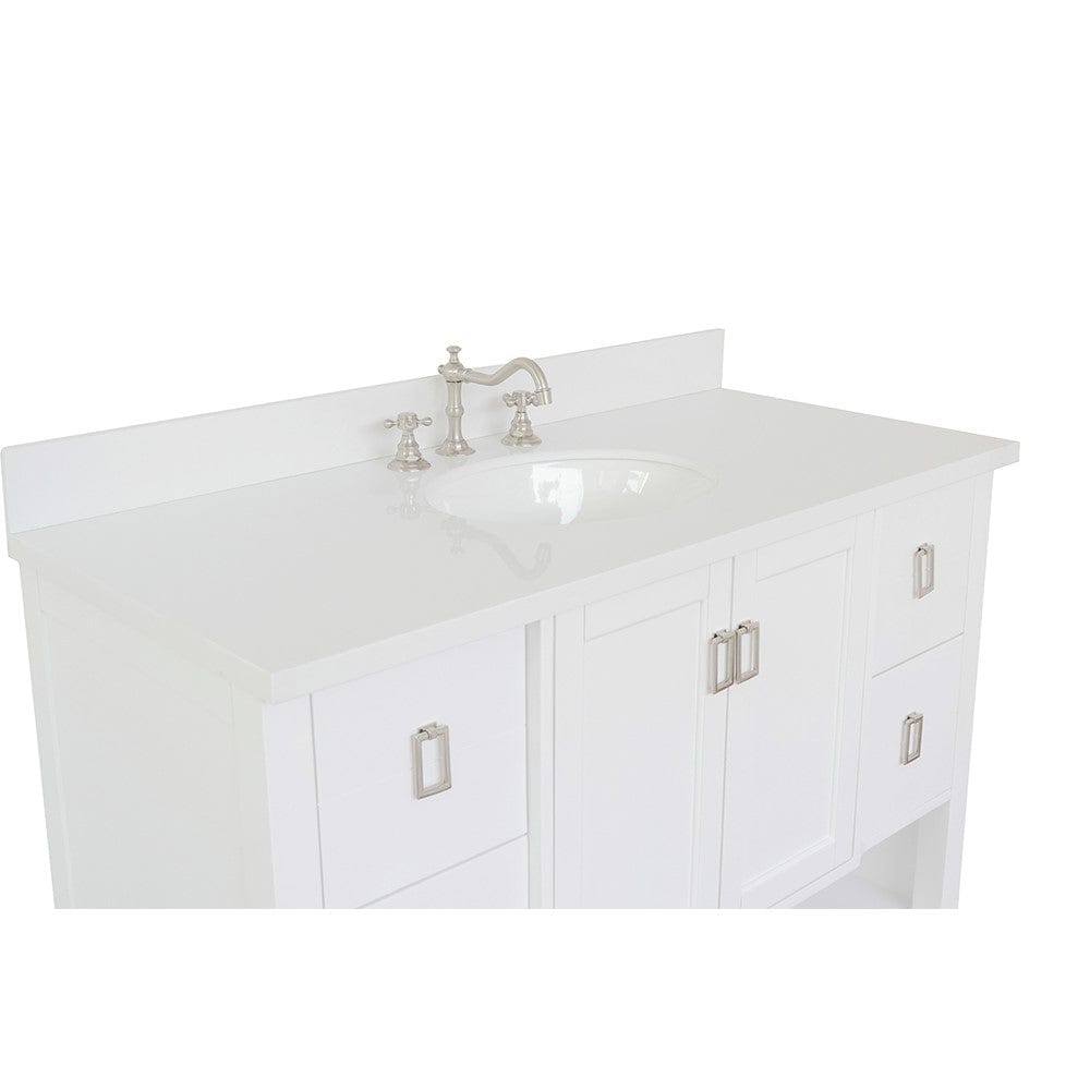 Bellaterra 49" Single Vanity in White Finish