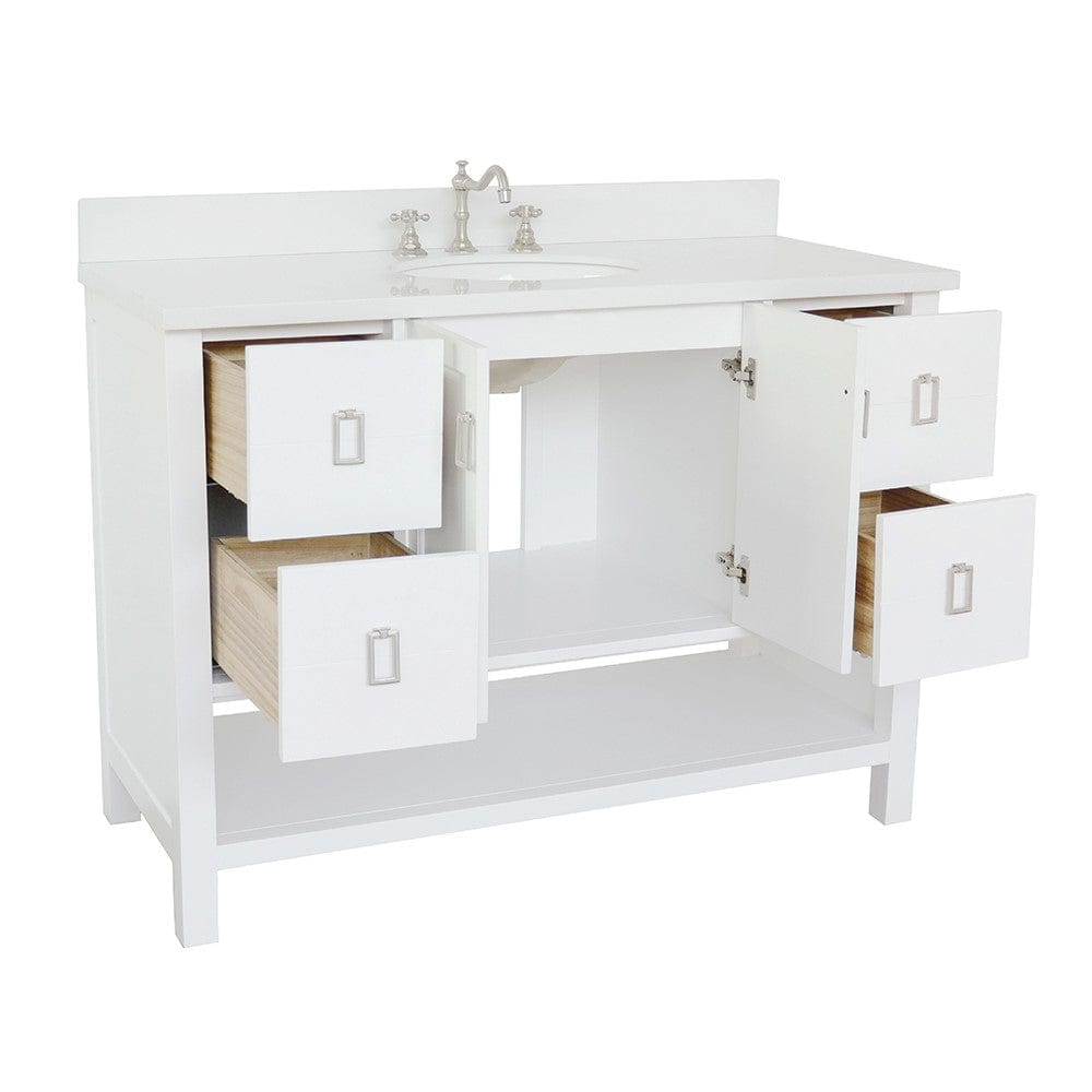 Bellaterra 49" Single Vanity in White Finish