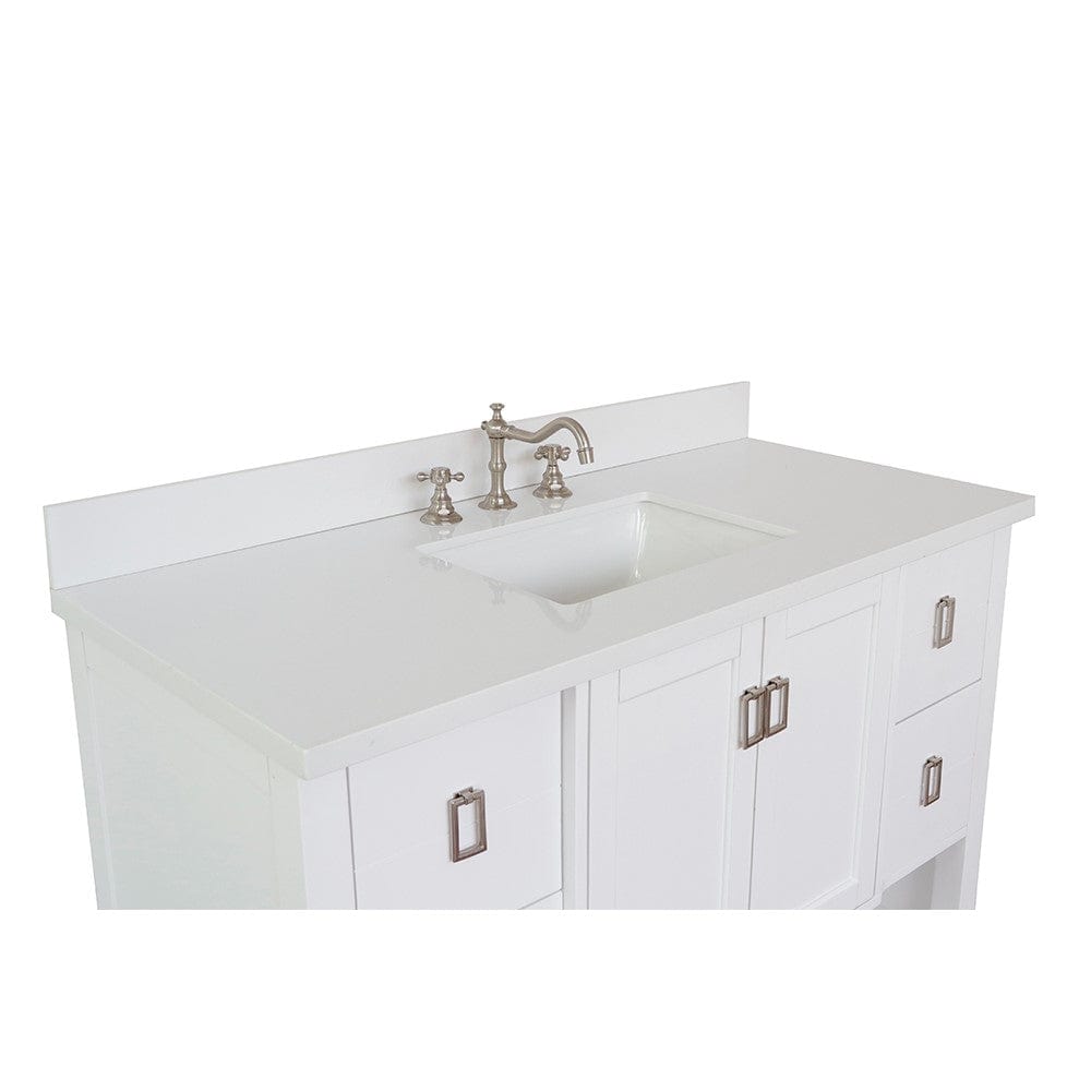 Bellaterra 49" Single Vanity in White Finish