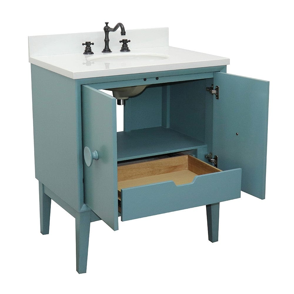 Bellaterra 31" Single Vanity in Aqua Blue Finish