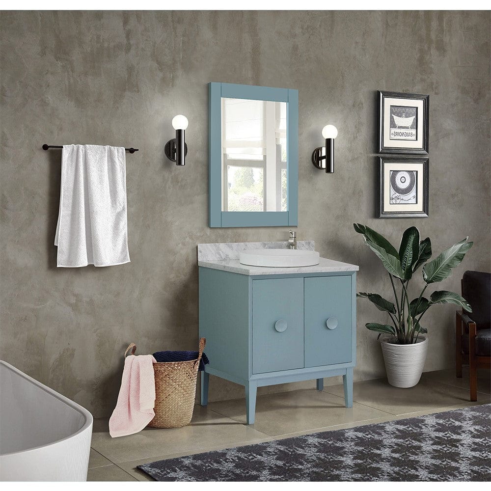 Bellaterra 31" Single Vanity in Aqua Blue Finish