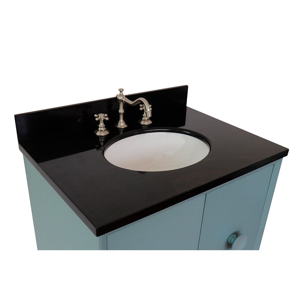 Bellaterra 31" Single Wall Mount Vanity in Aqua Blue Finish