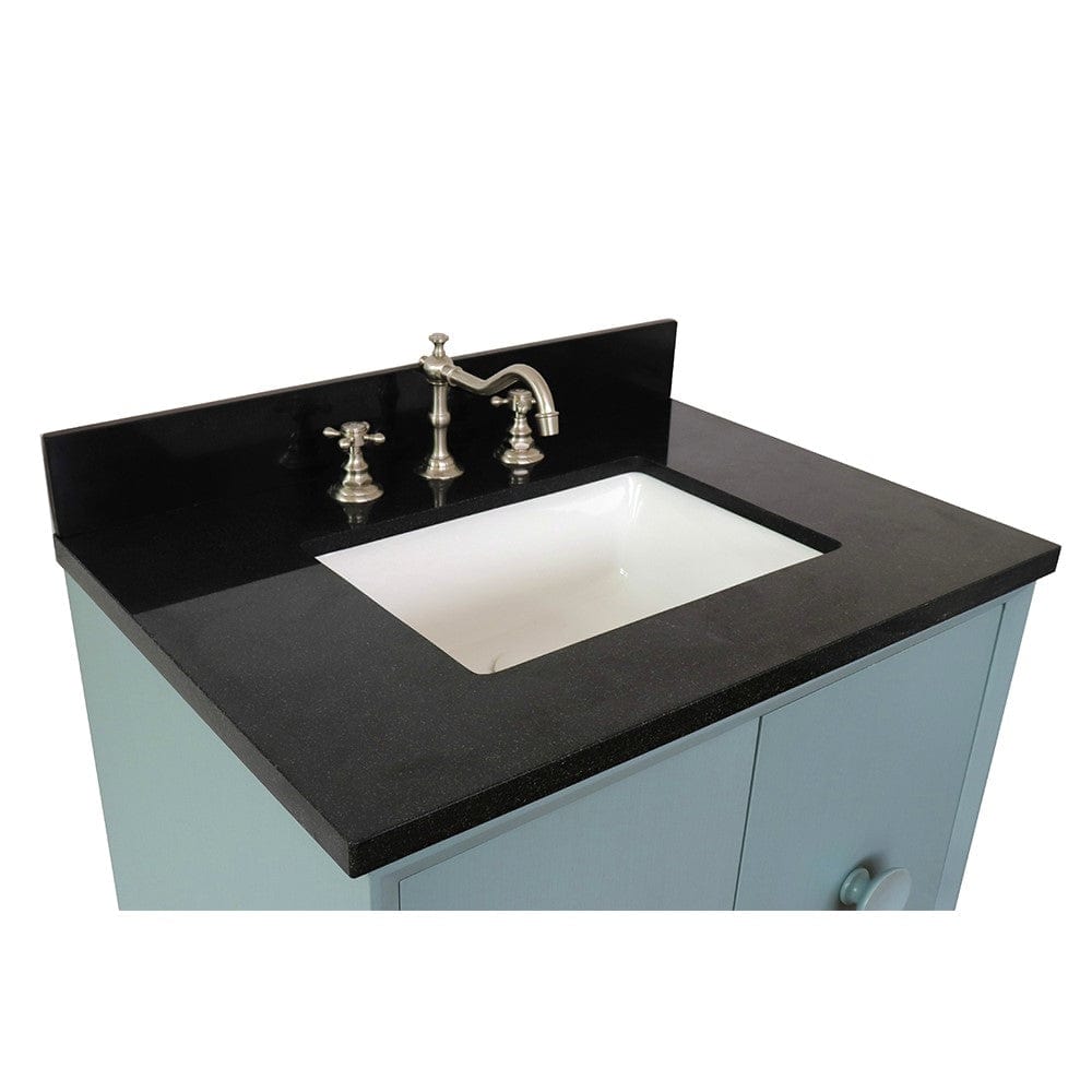 Bellaterra 31" Single Wall Mount Vanity in Aqua Blue Finish