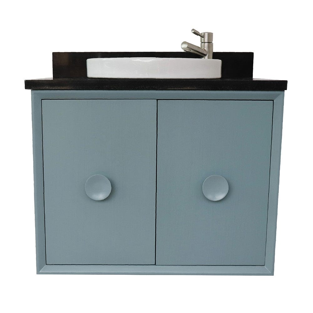 Bellaterra 31" Single Wall Mount Vanity in Aqua Blue Finish