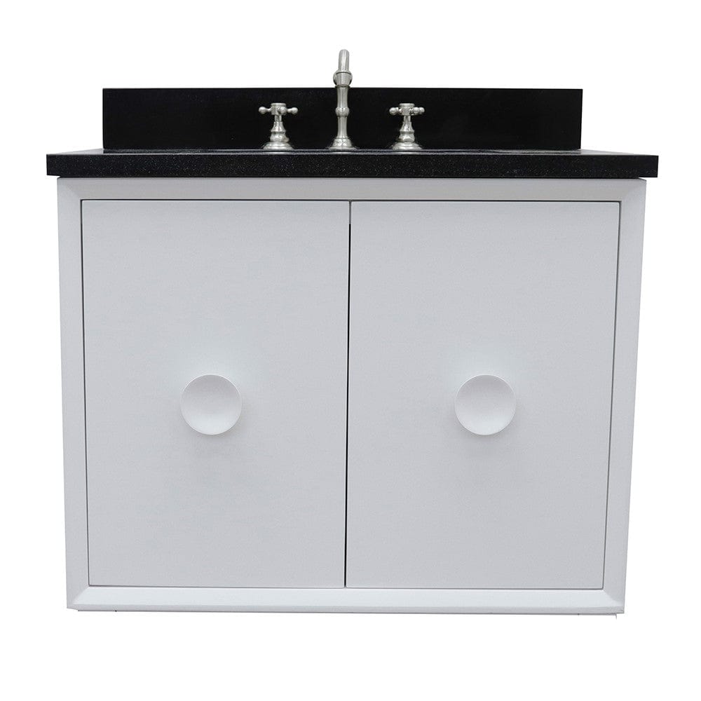 Bellaterra 31" Single Wall Mount Vanity in White Finish