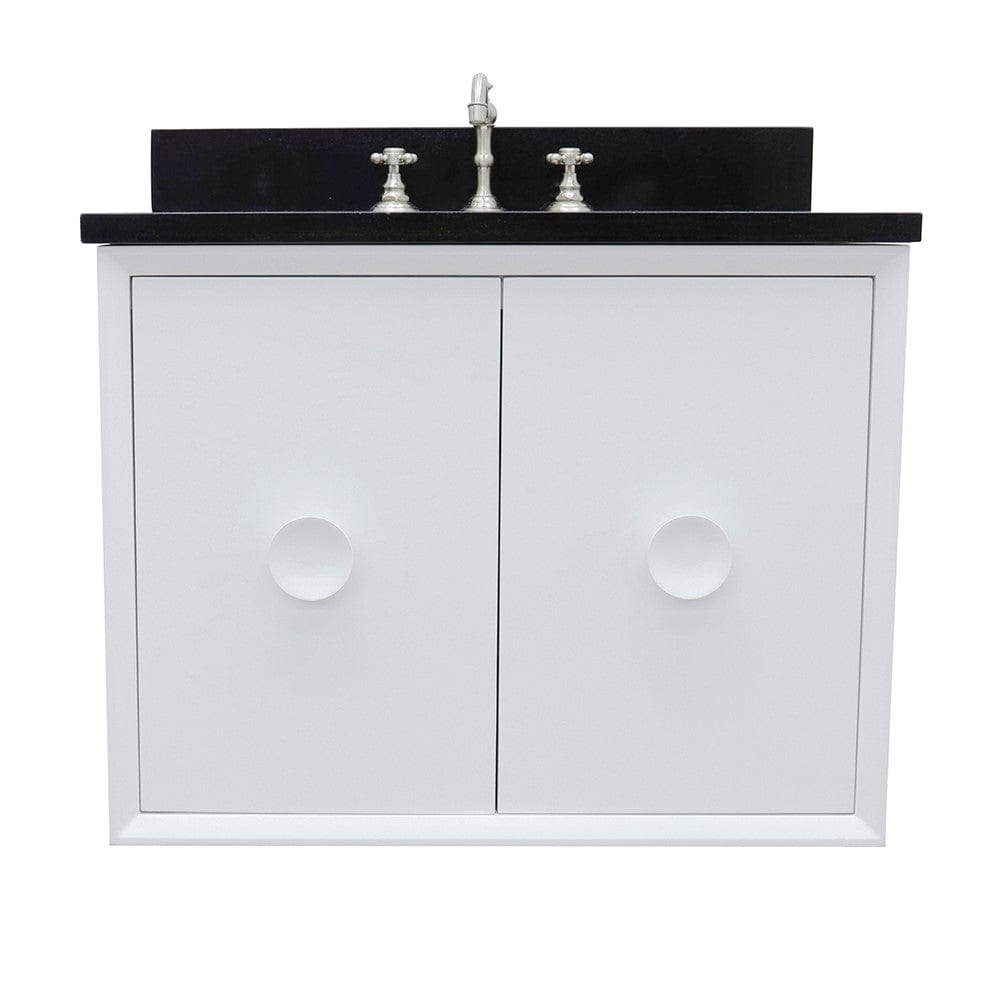 Bellaterra 31" Single Wall Mount Vanity in White Finish