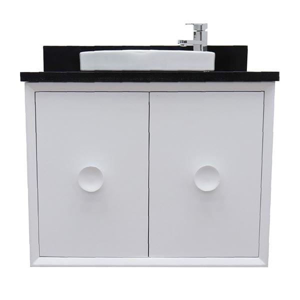 Bellaterra 31" Single Wall Mount Vanity in White Finish