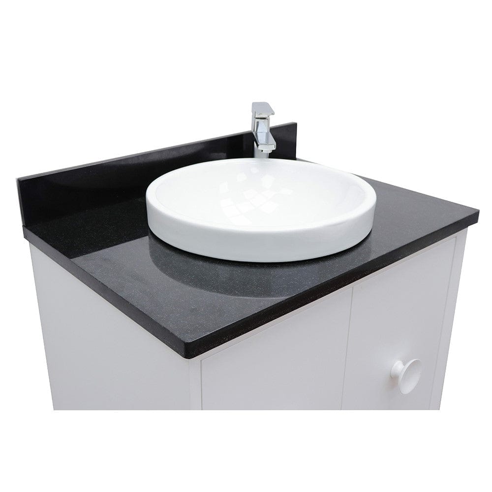 Bellaterra 31" Single Wall Mount Vanity in White Finish