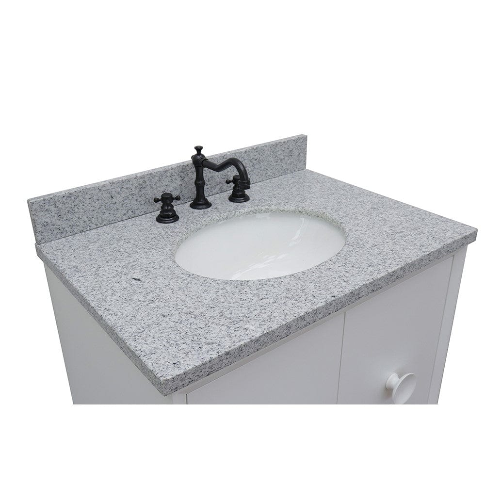 Bellaterra 31" Single Wall Mount Vanity in White Finish