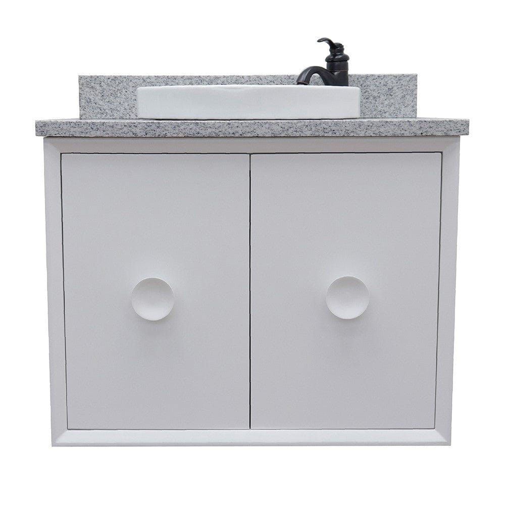 Bellaterra 31" Single Wall Mount Vanity in White Finish