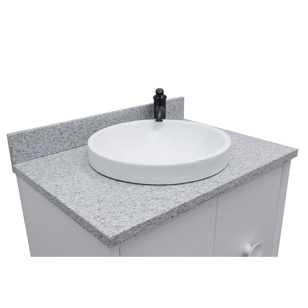 Bellaterra 31" Single Wall Mount Vanity in White Finish