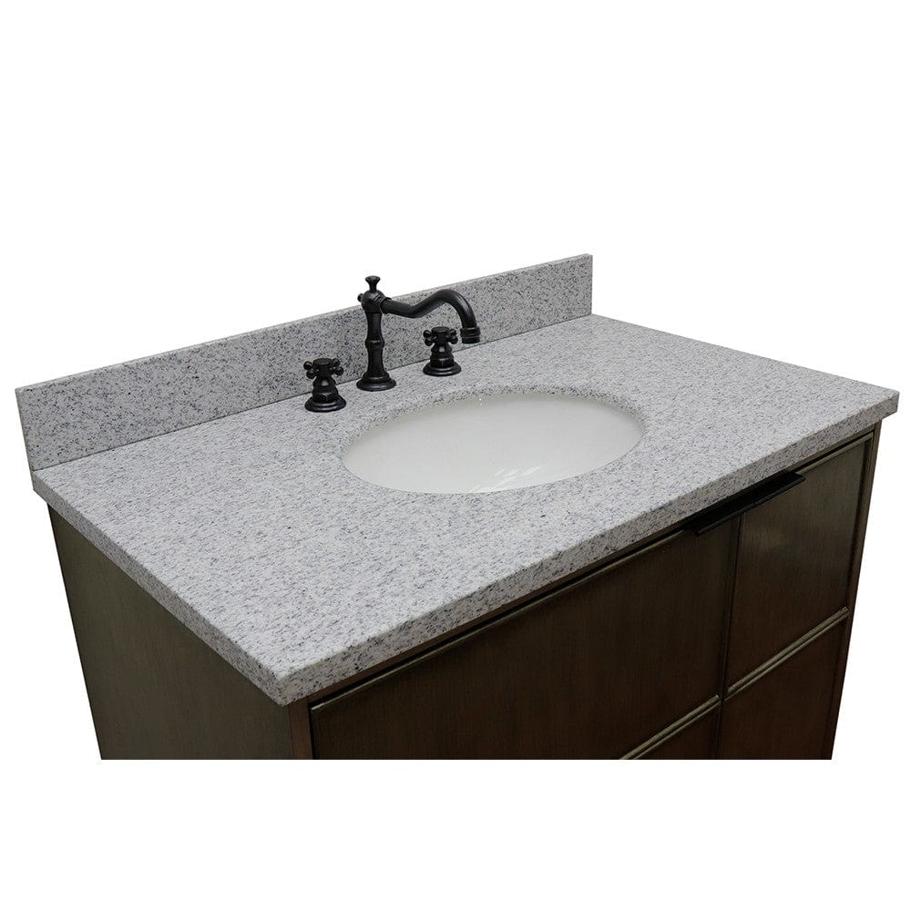 Bellaterra 37" Single Vanity in Linen Brown Finish