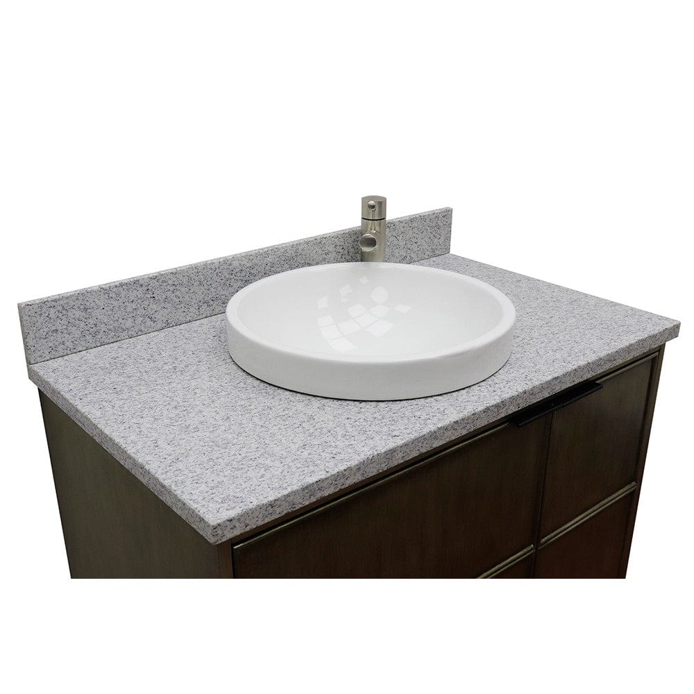 Bellaterra 37" Single Vanity in Linen Brown Finish