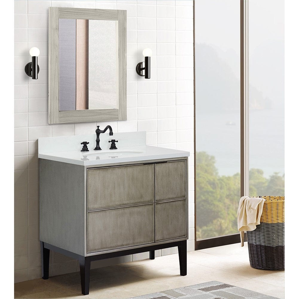 Bellaterra 37" Single Vanity in Linen Brown Finish