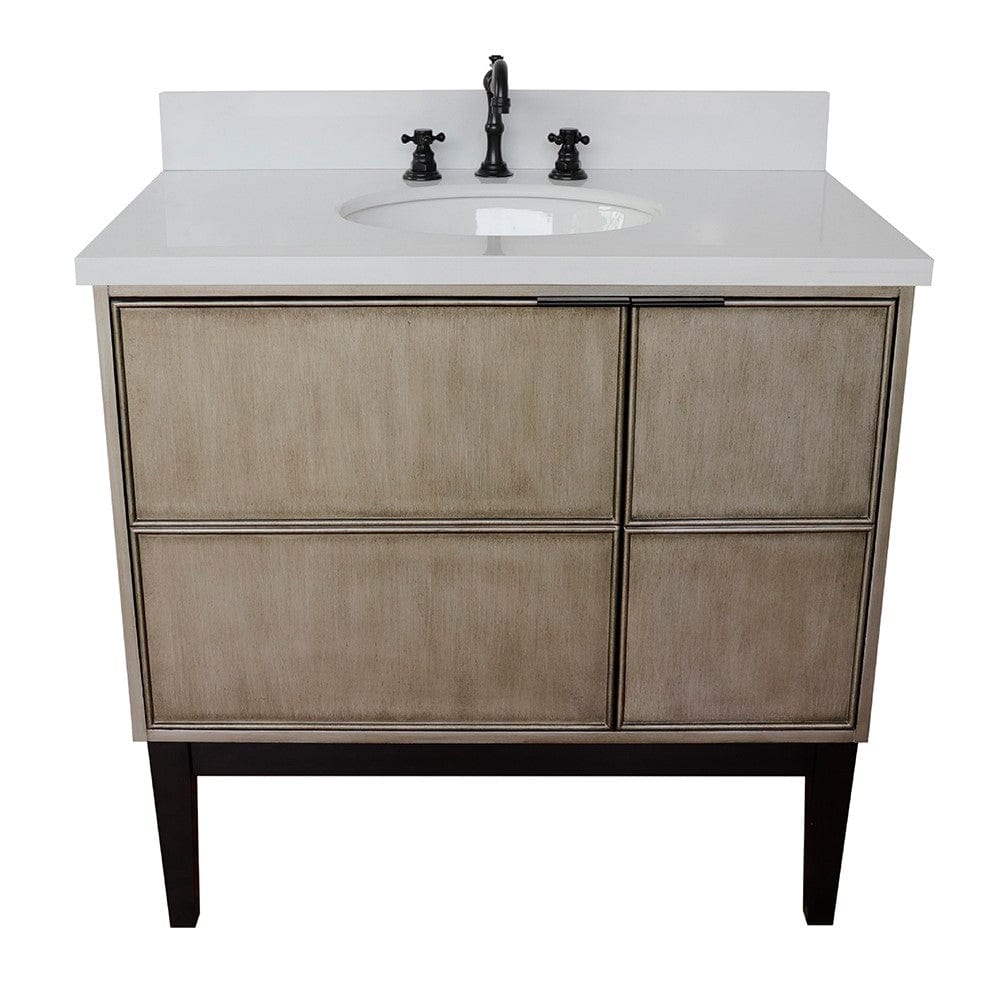 Bellaterra 37" Single Vanity in Linen Brown Finish