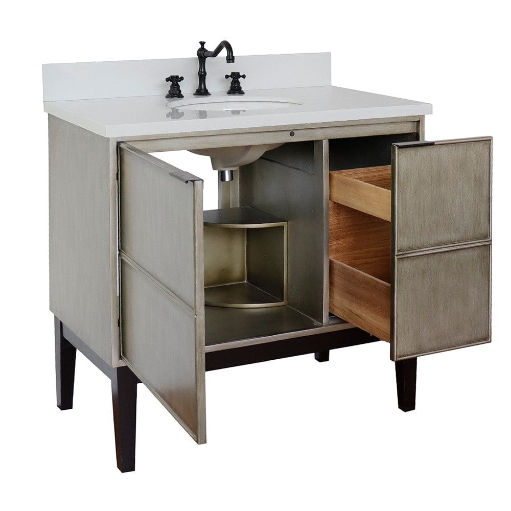 Bellaterra 37" Single Vanity in Linen Brown Finish