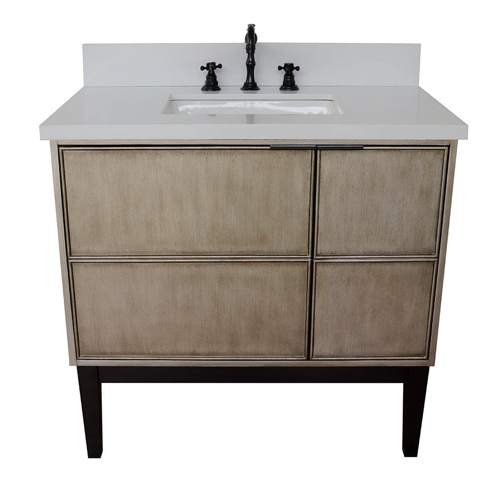 Bellaterra 37" Single Vanity in Linen Brown Finish