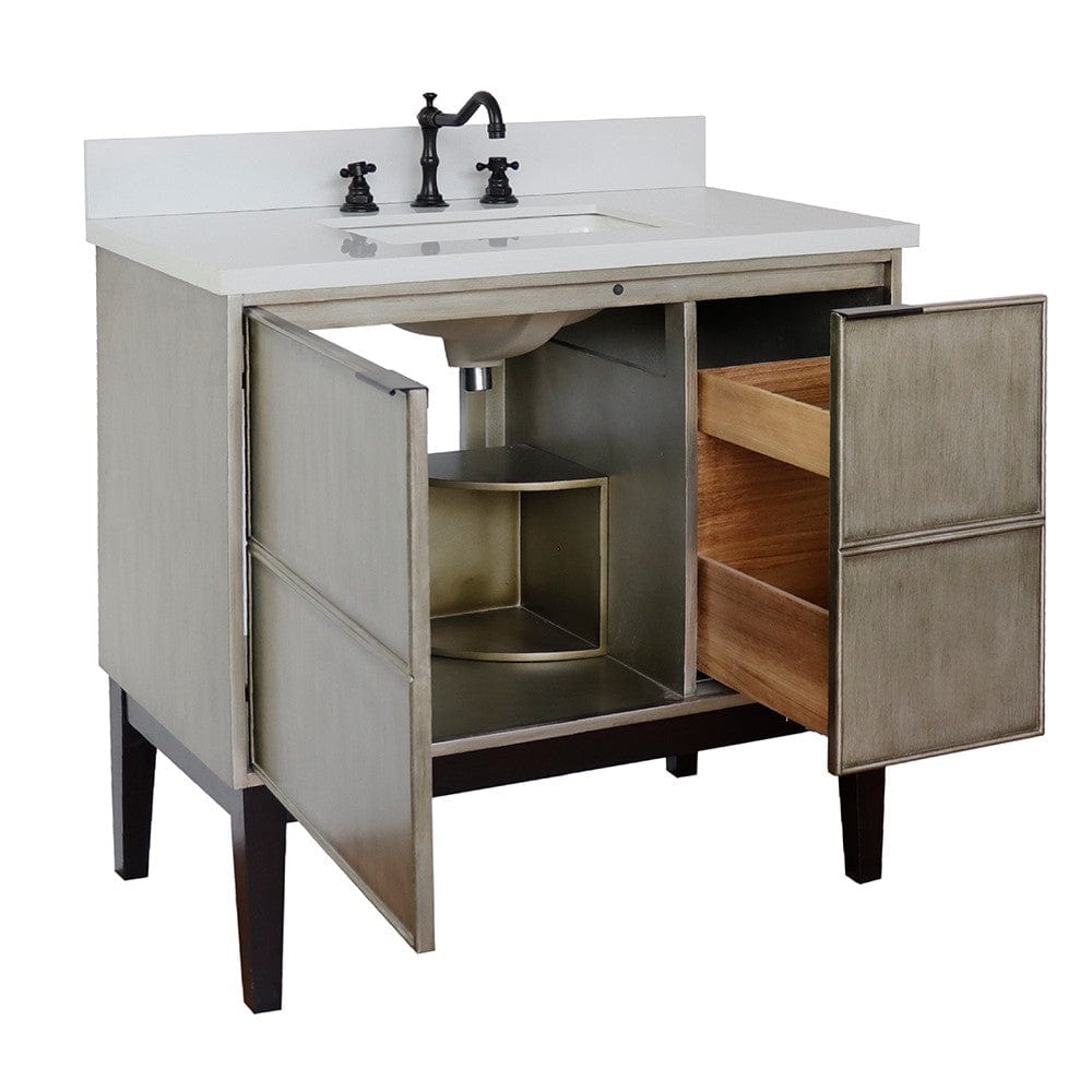 Bellaterra 37" Single Vanity in Linen Brown Finish