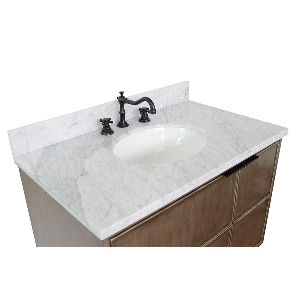 Bellaterra 37" Single Vanity in Linen Brown Finish