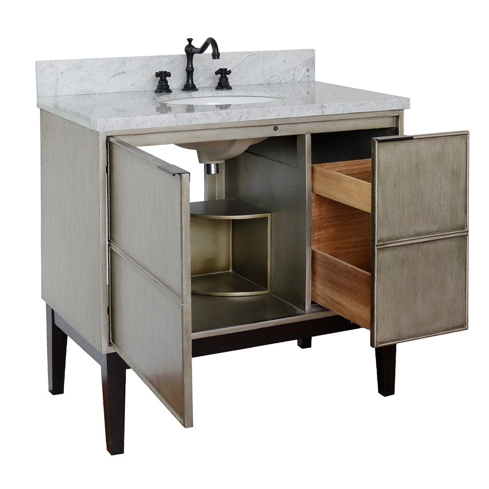 Bellaterra 37" Single Vanity in Linen Brown Finish