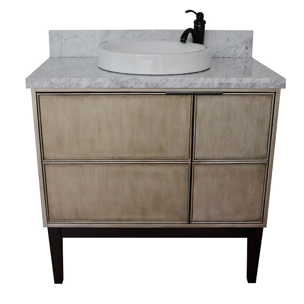 Bellaterra 37" Single Vanity in Linen Brown Finish