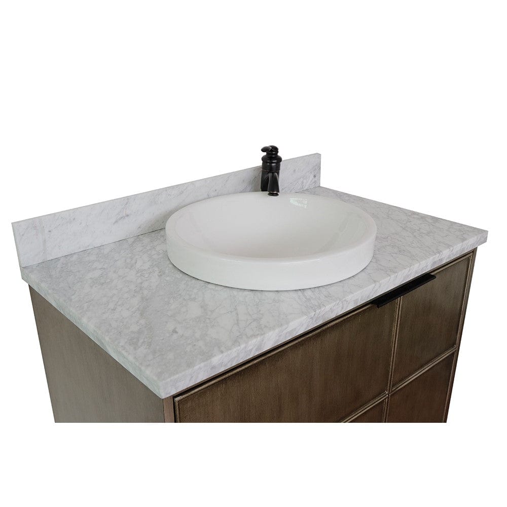 Bellaterra 37" Single Vanity in Linen Brown Finish