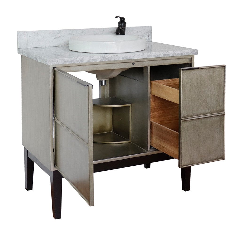 Bellaterra 37" Single Vanity in Linen Brown Finish