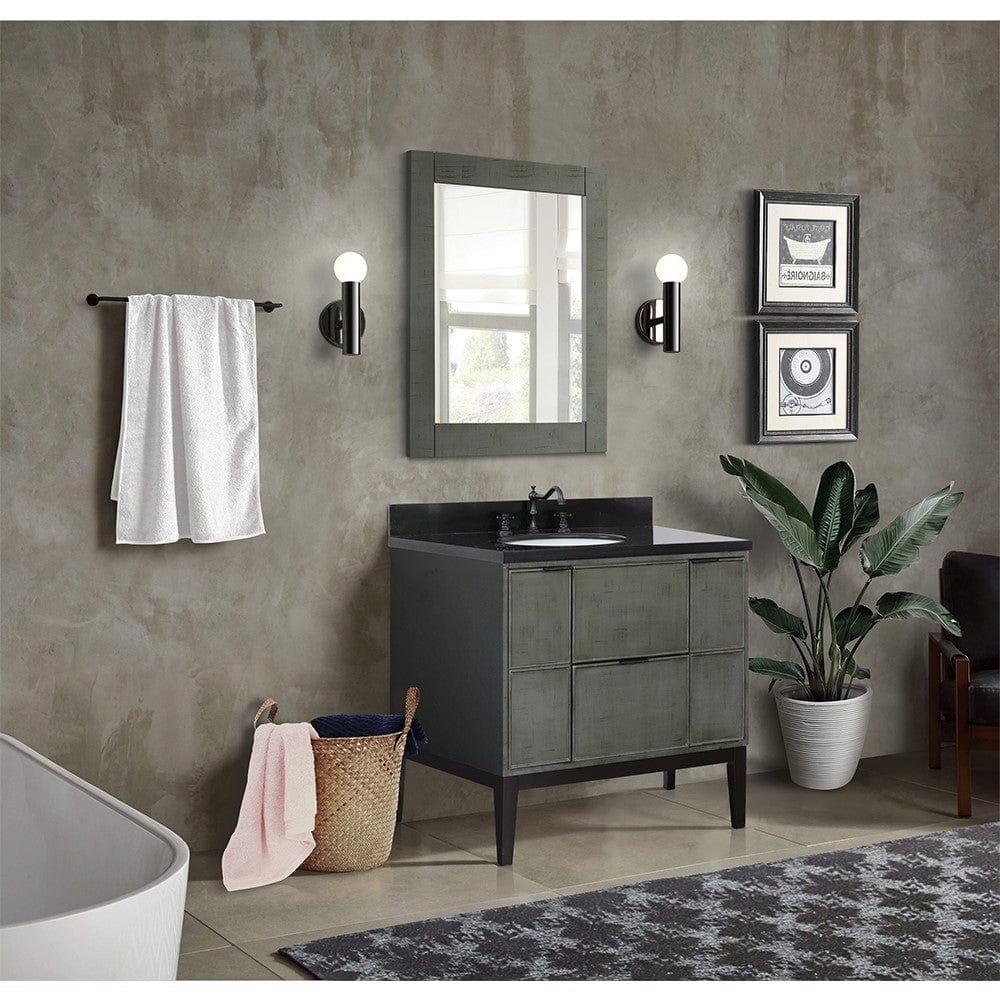 Bellaterra 37" Single Vanity in Linen Gray Finish