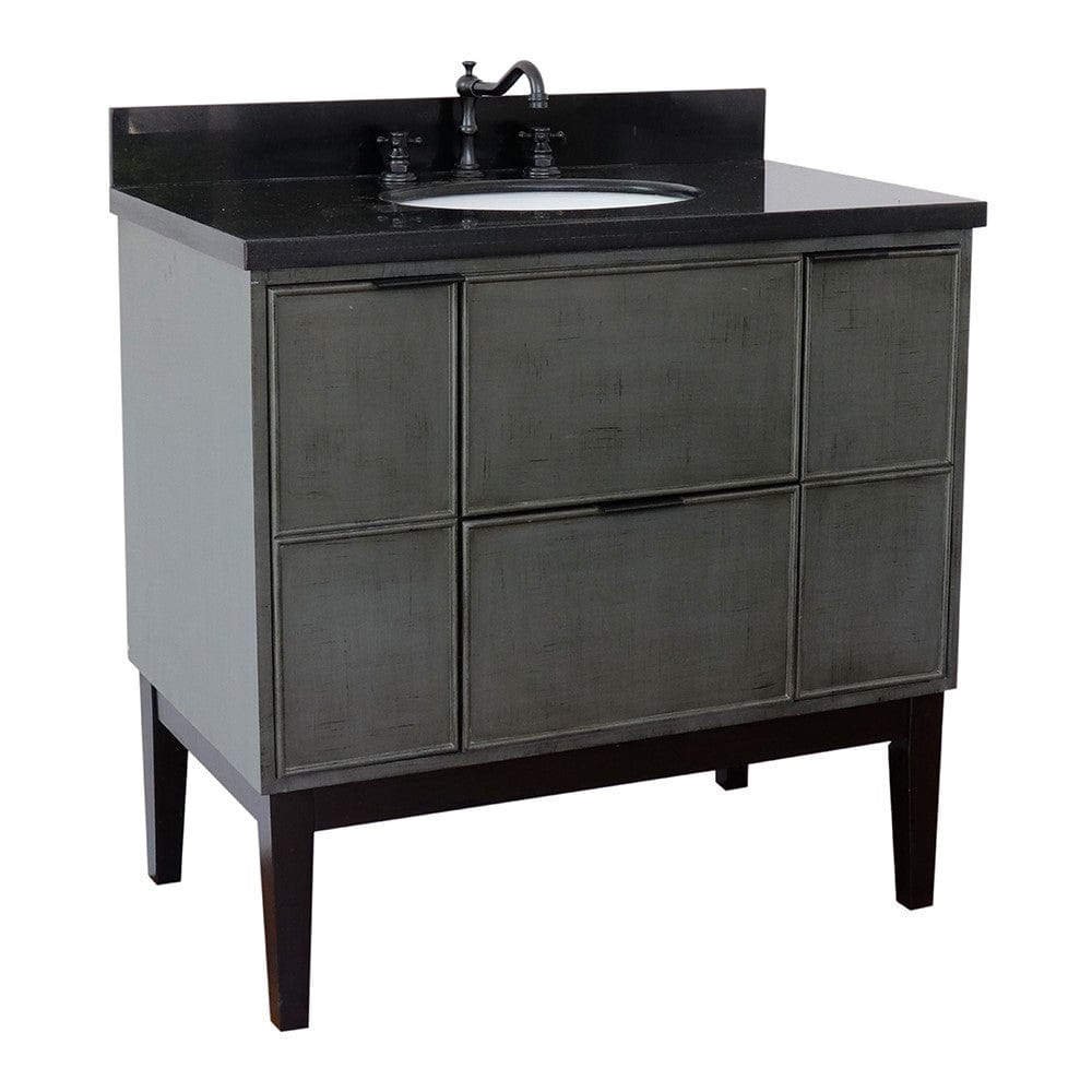 Bellaterra 37" Single Vanity in Linen Gray Finish