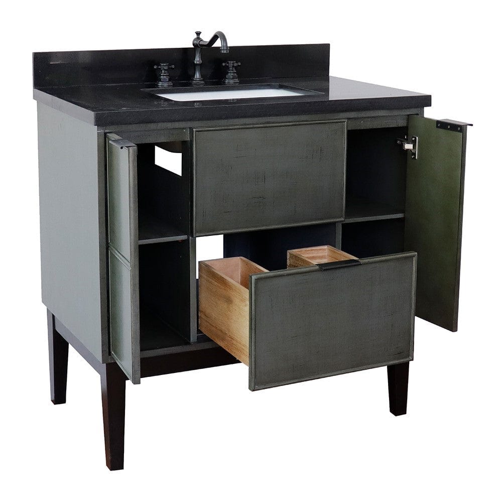 Bellaterra 37" Single Vanity in Linen Gray Finish