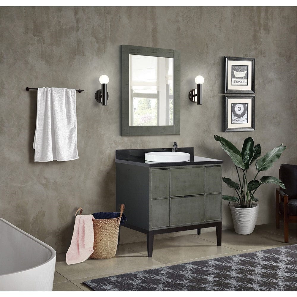 Bellaterra 37" Single Vanity in Linen Gray Finish