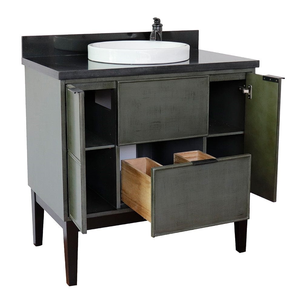 Bellaterra 37" Single Vanity in Linen Gray Finish