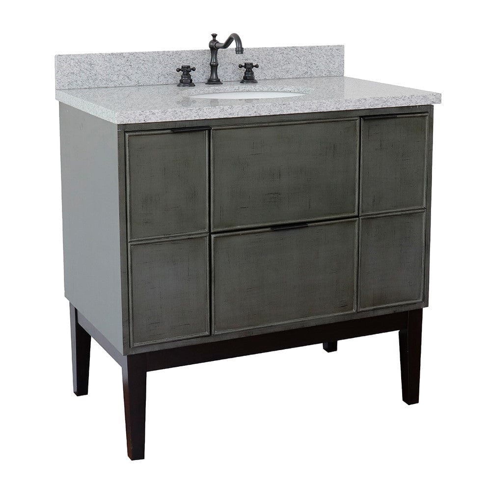 Bellaterra 37" Single Vanity in Linen Gray Finish