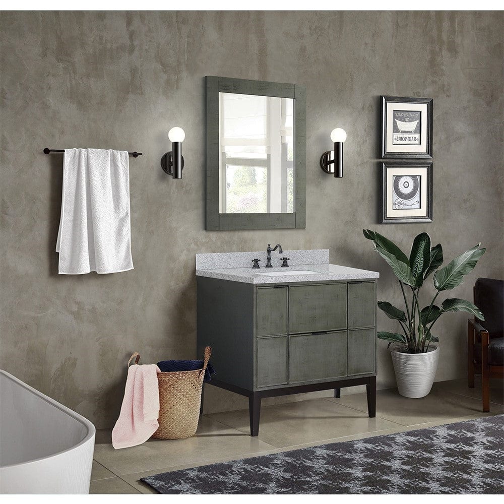 Bellaterra 37" Single Vanity in Linen Gray Finish