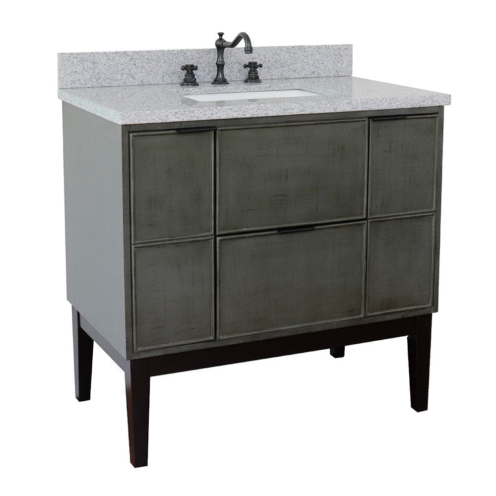 Bellaterra 37" Single Vanity in Linen Gray Finish