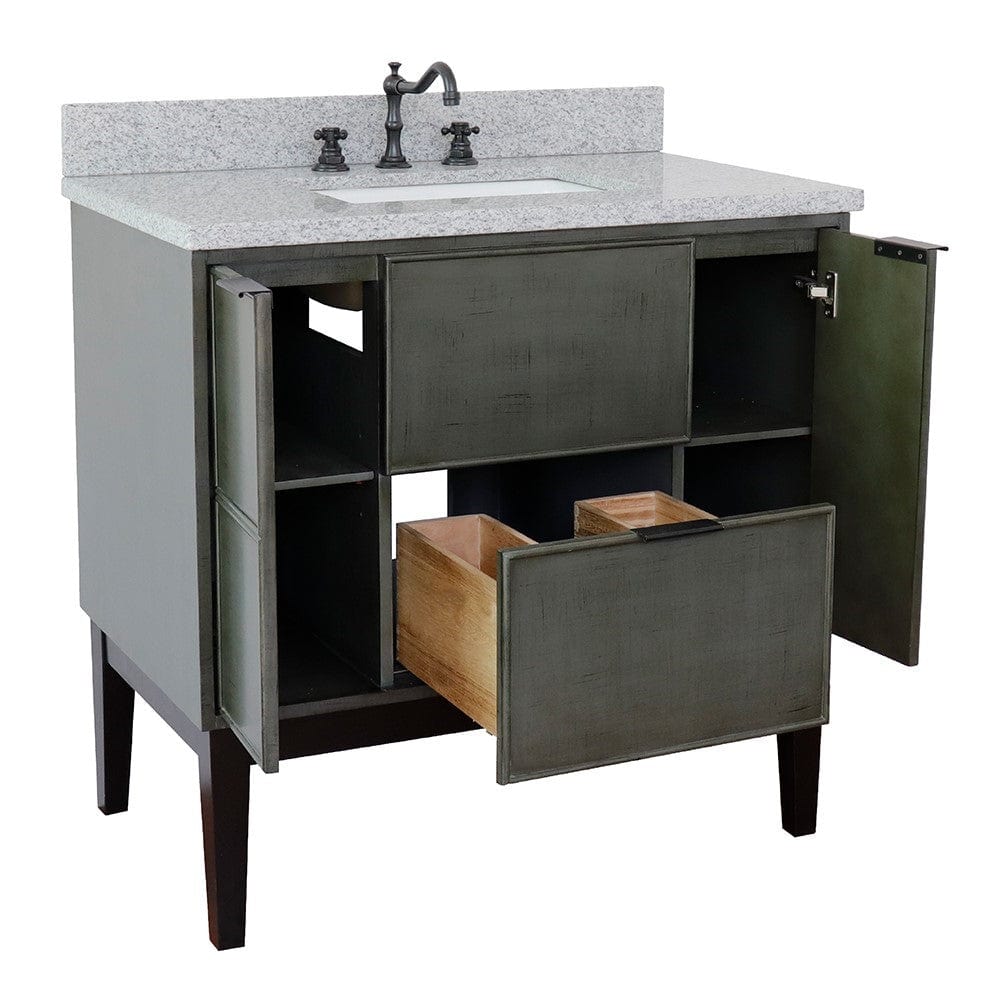 Bellaterra 37" Single Vanity in Linen Gray Finish