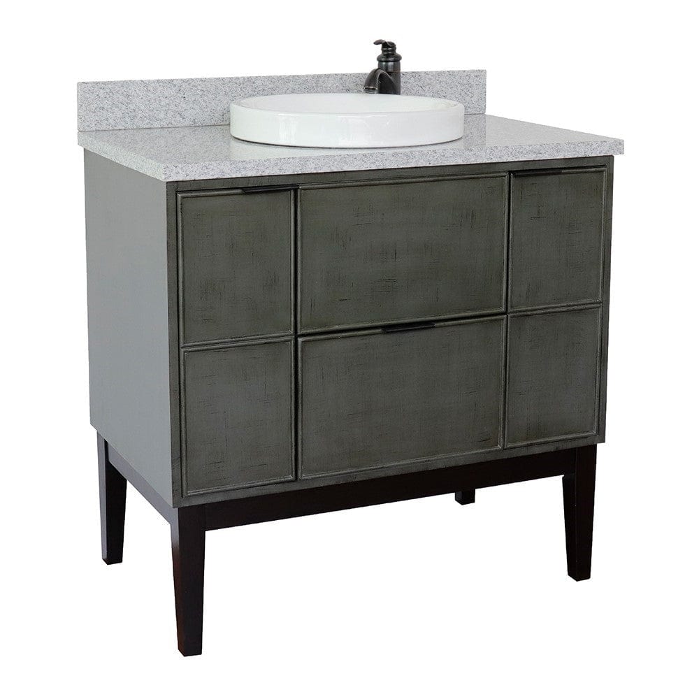 Bellaterra 37" Single Vanity in Linen Gray Finish