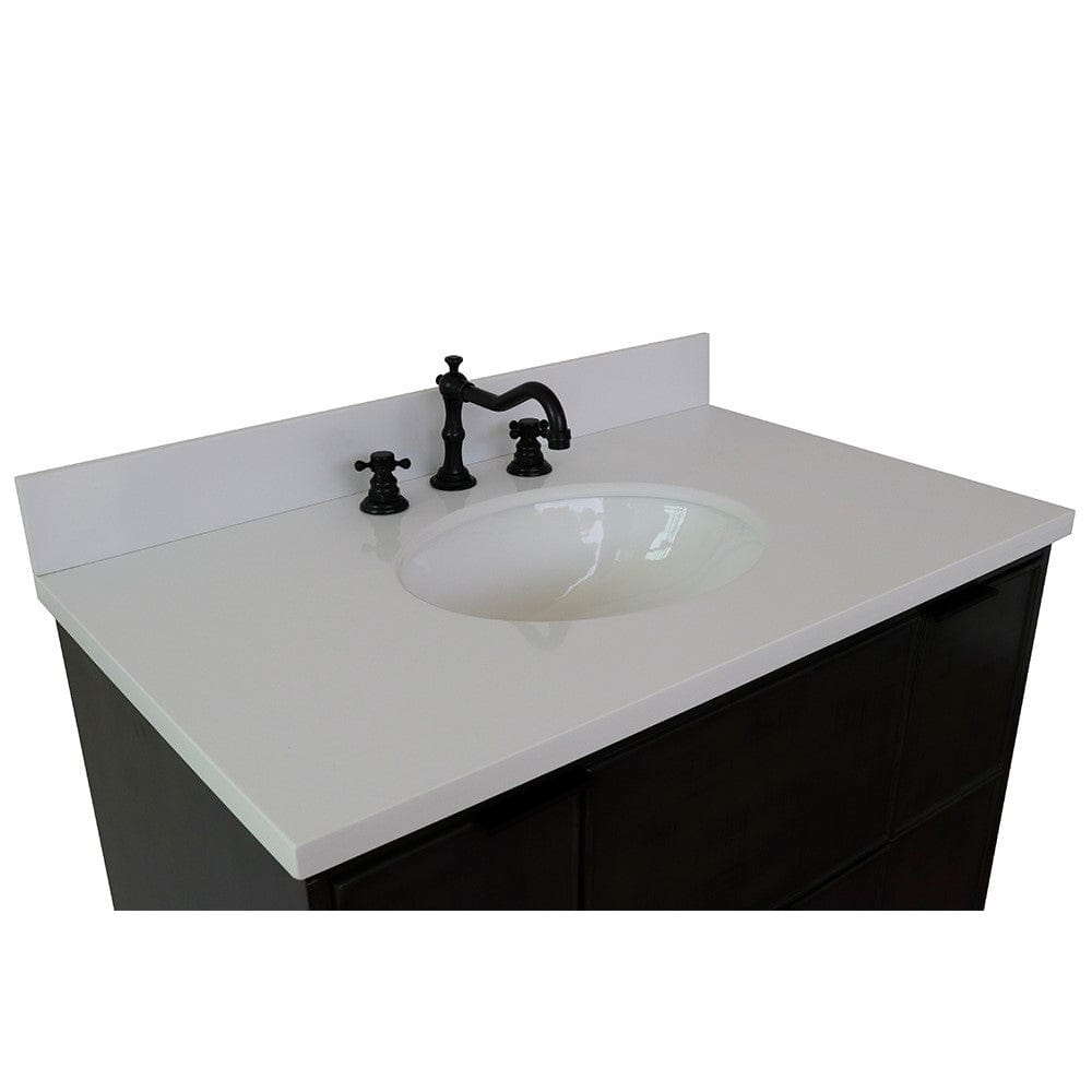 Bellaterra 37" Single Vanity in Linen Gray Finish