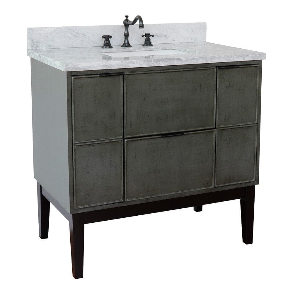 Bellaterra 37" Single Vanity in Linen Gray Finish