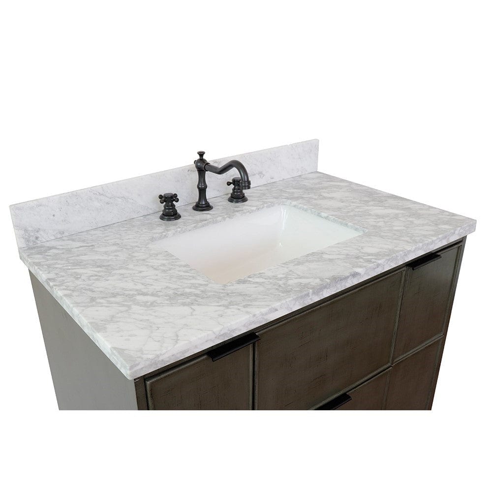 Bellaterra 37" Single Vanity in Linen Gray Finish